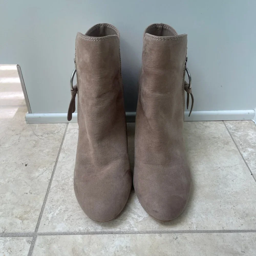 DV8 Resley Faux Suede Bootie, Size 9, Taupe - only worn 1-2 times!
